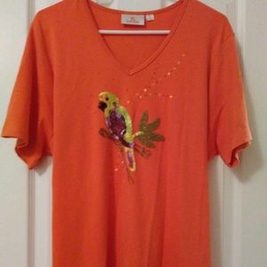 Knit Short Sleeved Embellished Top